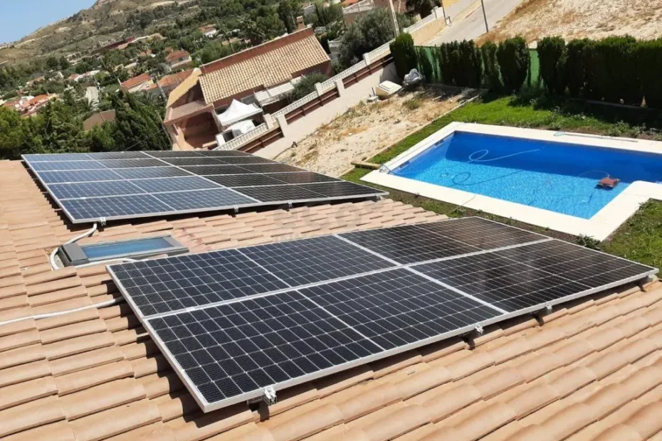 calentar el agua con placas solares